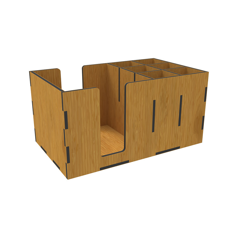 Органайзер EKOSTAR дерев'яний дуб 240х145х120 мм Київ - фото 2