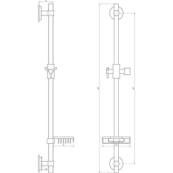 Душова стійка Globus Lux BT-1107C, в блістері (000019349) Київ