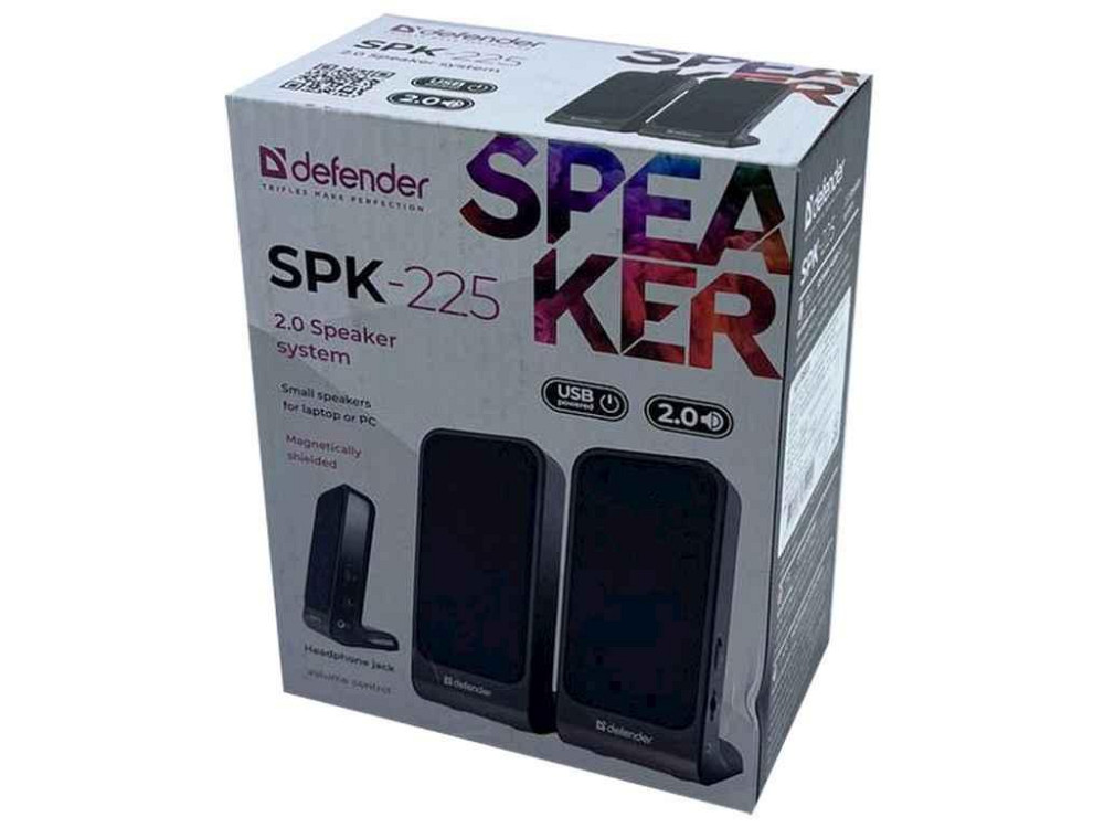Колонка компютерна 2.0 SPK-225 чорні 4W ТМ DEFENDER Київ - фото 1