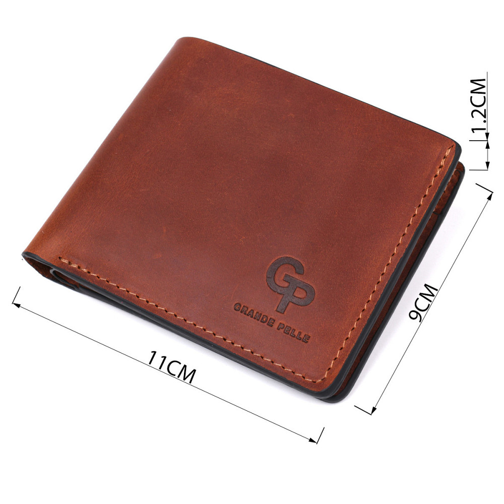 Стильное портмоне унисекс Коричневое (GRANDE PELLE) Киев - изображение 1