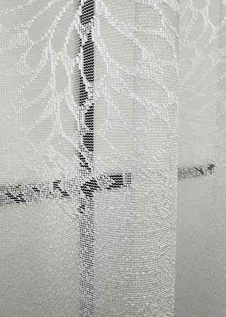 Короткая тюль, высота 1,6 м., жаккард цвет белый 1789т Киев