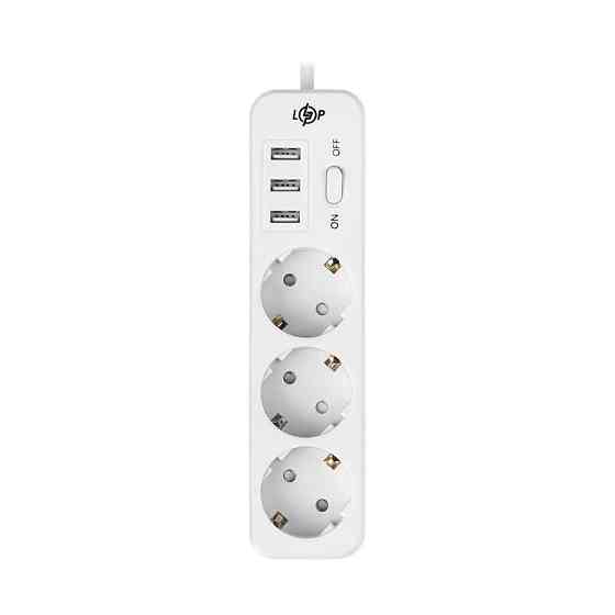 Мережевий фільтр PREMIUM LP-X3 USB 4 м White (2200 Вт) Київ