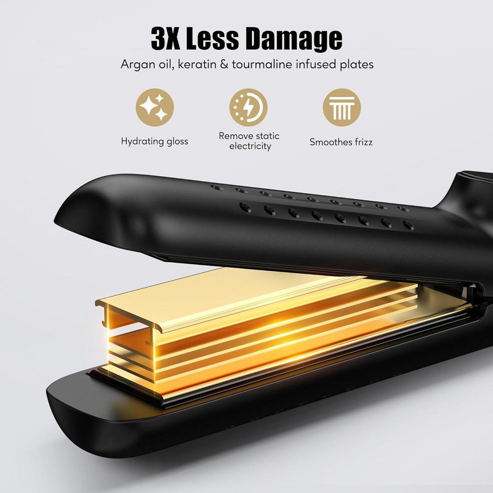 Стайлер Terviiix Airflow 360° для укладки волосся, випрямляч та плойка, з охолодженням, керамічним покриттям, чорний Київ - фото 3