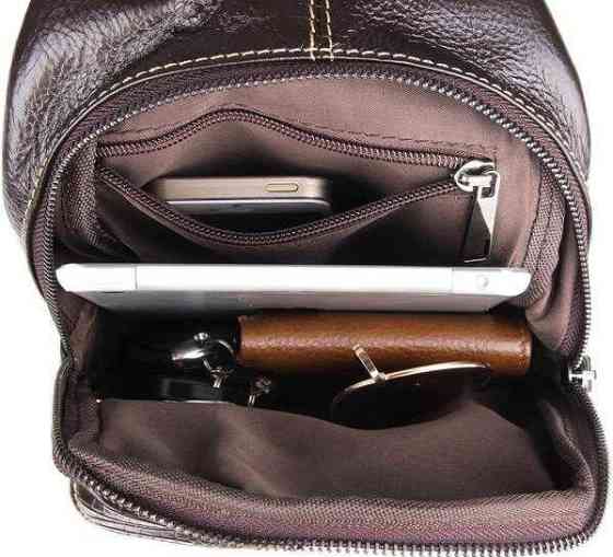 Сумка мужская Vintage 14559 из натуральной кожи Коричневая Киев