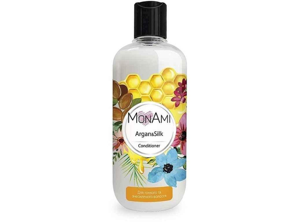 Кондиціонер для ламкого та тонкого волосся 500мл ArganSilk ТМ MONAMI Київ - фото 1