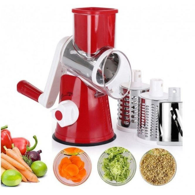 Багатофункціональна терка з насадками красная, Овочерізка для моркви, Овочерізка універсальна терка BA-12 Львів - фото 20