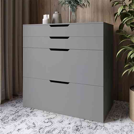 Комод-трюмо із дзеркалом, нішею під сидінням та шухлядою LION Азія Антрацит (LION-041662) ТОП Львів