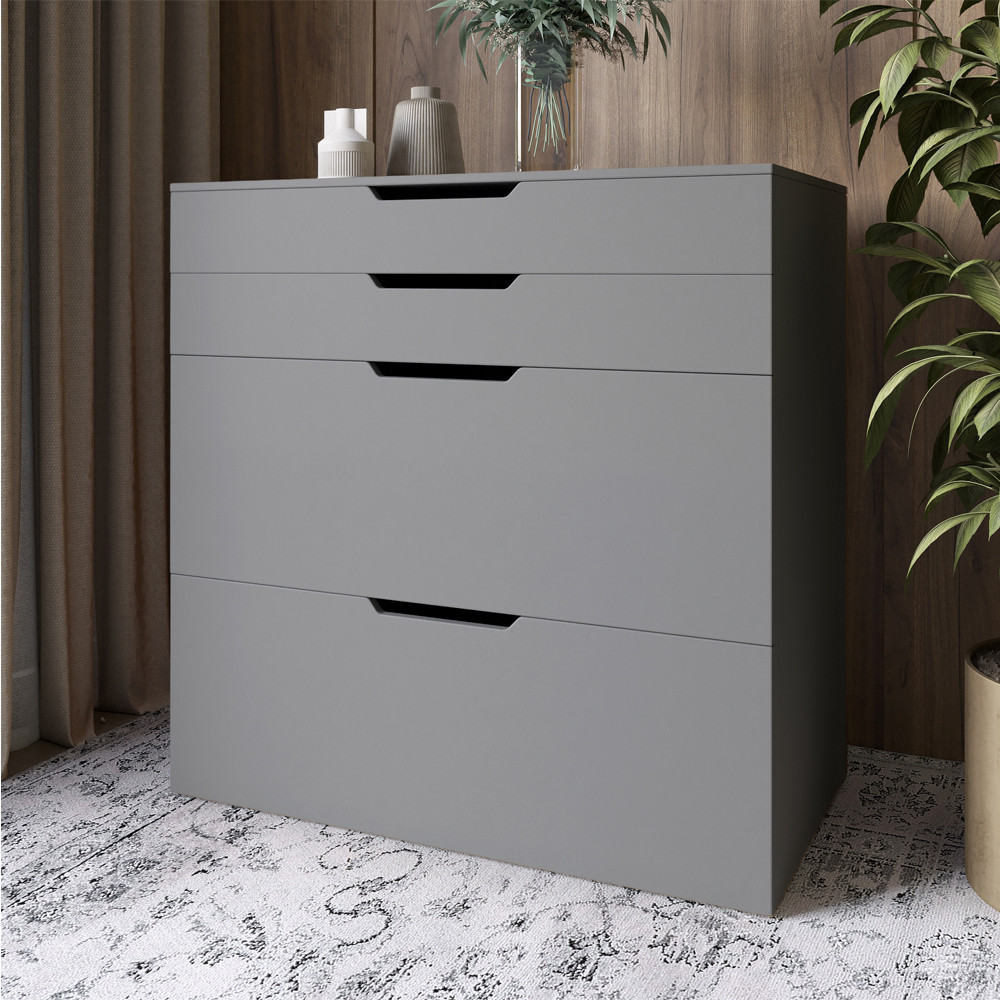 Комод-трюмо с зеркалом, нишей под сиденьем и ящиком LION Азия Антрацит (LION-041662) ТОП Львов - изображение 3