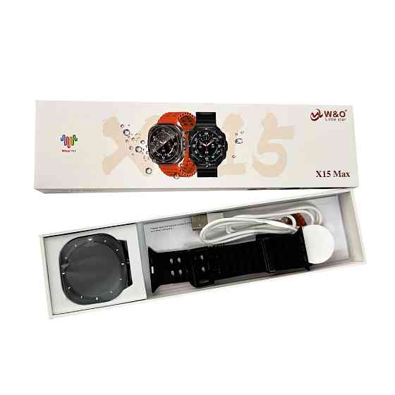 Смарт-годинник W&O X15 Max 38mm, чорний, IP67 Київ