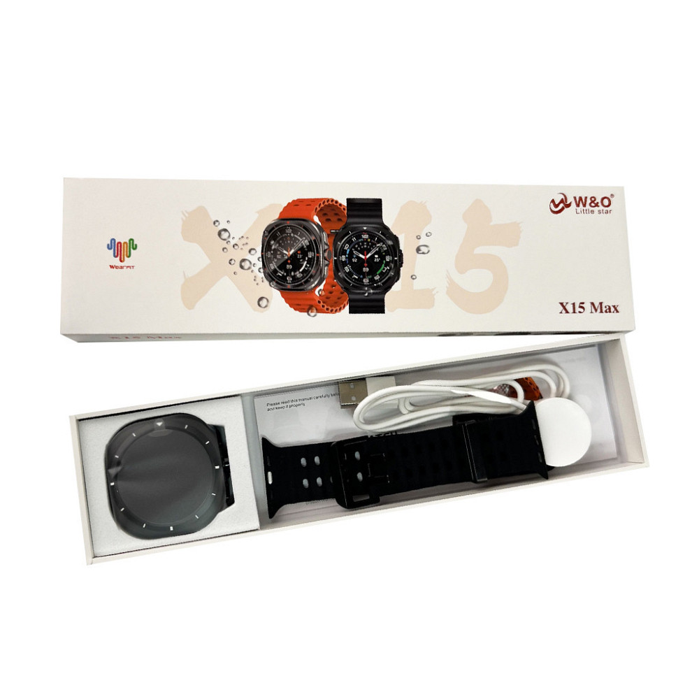 Смарт-годинник W&O X15 Max 38mm, чорний, IP67 Київ - фото 2