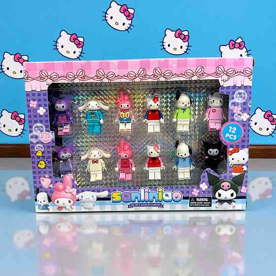 Дитячі фігурки конструктор Hello Kitty, набір фігурок лего котики 12 шт ( 25092 ) Харків