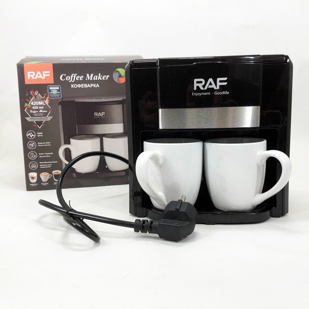 Крапельна кавоварка з автовідключенням RAF, Крапельна компактна кавоварка для дому FS-94 Львів - фото 6