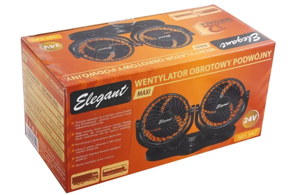 Вентилятор в прикур. пластм. 24В 5 Elegant двойной Винница - изображение 3