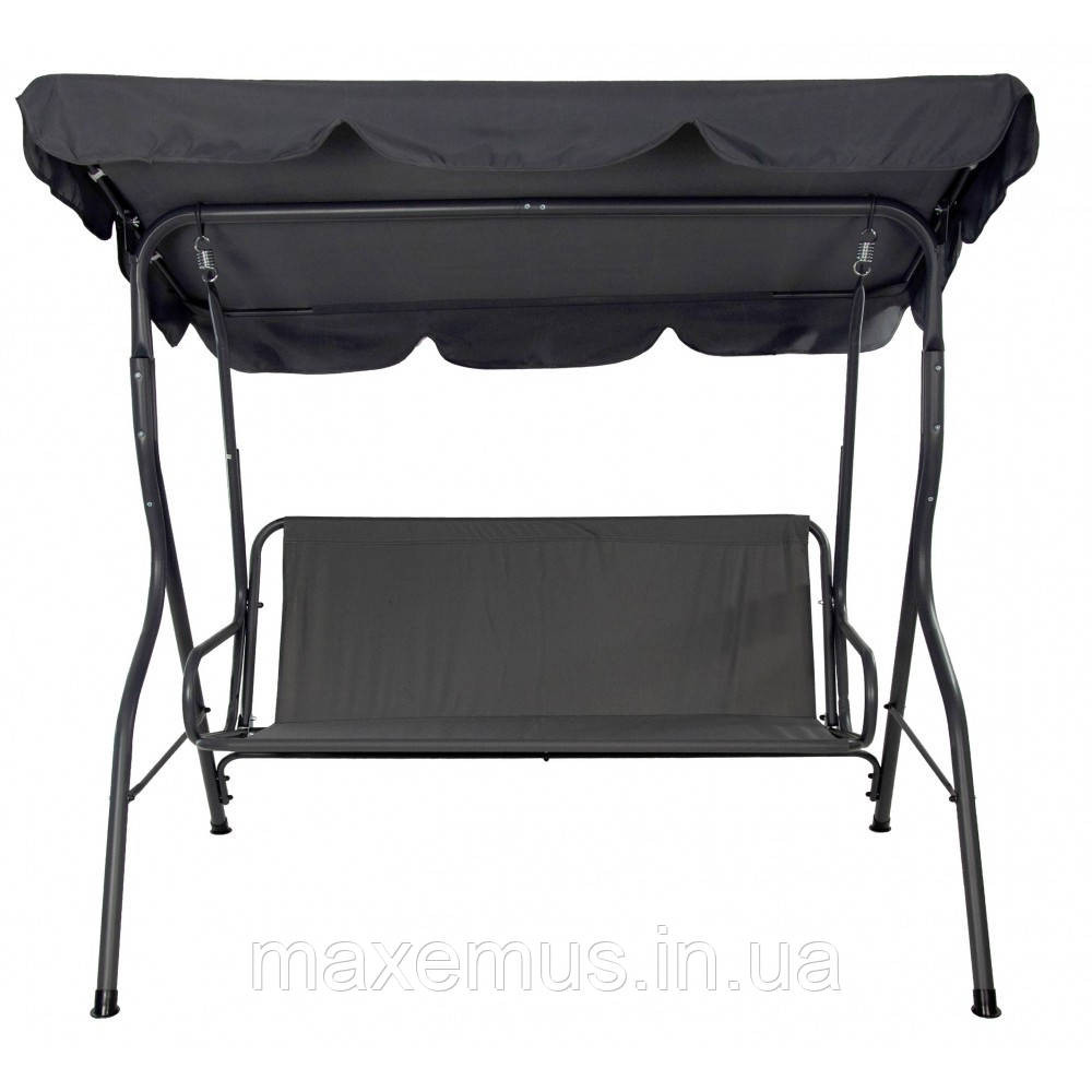 Садовые качели Bonro Relax для сада и дачи 3-х местная качели с навесом серая Мостиска - изображение 13