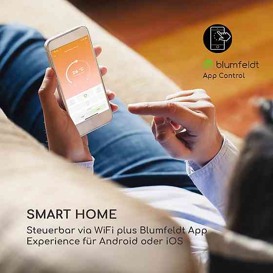 Cosmic Beam Smart 24 Інфрачервоний нагрівач 2400 Вт Керування через застосунок Пульт дистанційного Рівне