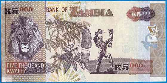 Замбия / Zambia 5000 Kwacha 2010 Pick 45f UNC Полтава