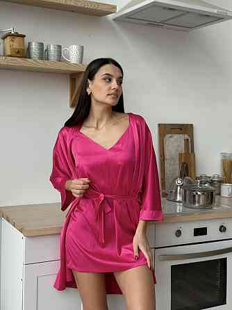 Шелковая ночная рубашка Малиновый XS/S Харьков