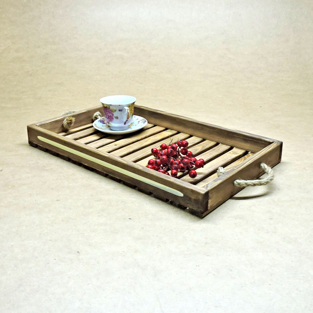 Піднос дерев'яний "Буйон" махагон Миколаїв - фото 1