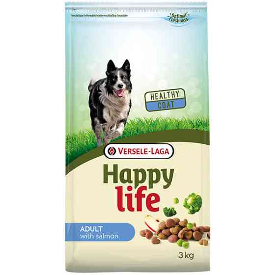 Happy Life Adult with Salmon ХЕППІ ЛАЙФ ЛОСОСЬ сухий преміум корм для собак усіх порід Київ