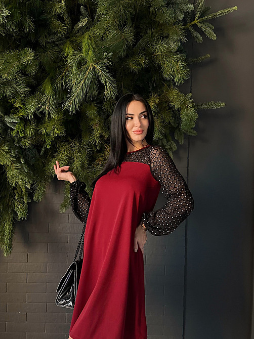 Вечірня сукня з прозорими рукавами Sofira 42-44, Марсала Київ - фото 4