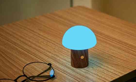 Світильник на акумуляторі Gingko Alice Mushroom Lamp Mini, горіх | G022WT2 Рівне