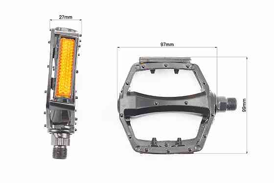 Педалі MTB широкі 9/16" (100x95x25mm) алюмінієві, чорні, від 3шт -8% Київ