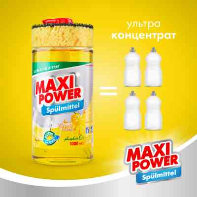 Засіб для ручного миття посуду Maxi Power Лимон 1000 мл (4823098400929) Вінниця