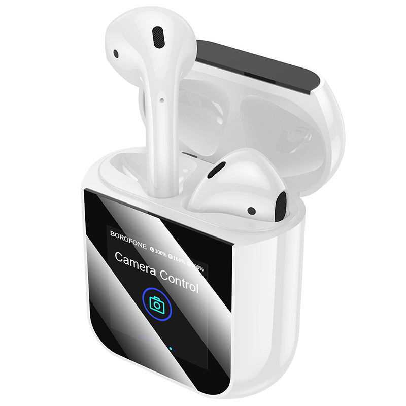 Беспроводные наушники BOROFONE BW86 Brocade true wireless BT headset with touch screen White Одесса - изображение 4