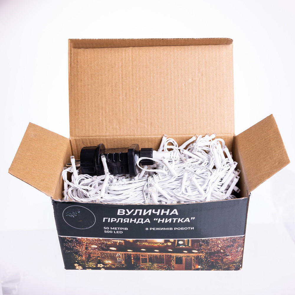 Гірлянда "Різдвяна фея" 50 м, 500 LED, білий провід Київ - фото 4