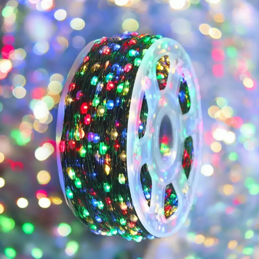 Гирлянда на катушке Роса 50 м,500 LED с пультом Мультик Коломия - фото 1