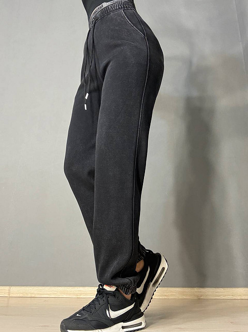 Штани жіночі Black Cyclone 602 джогери варені тай-дай чорні, чорний, 2XL Київ - фото 1