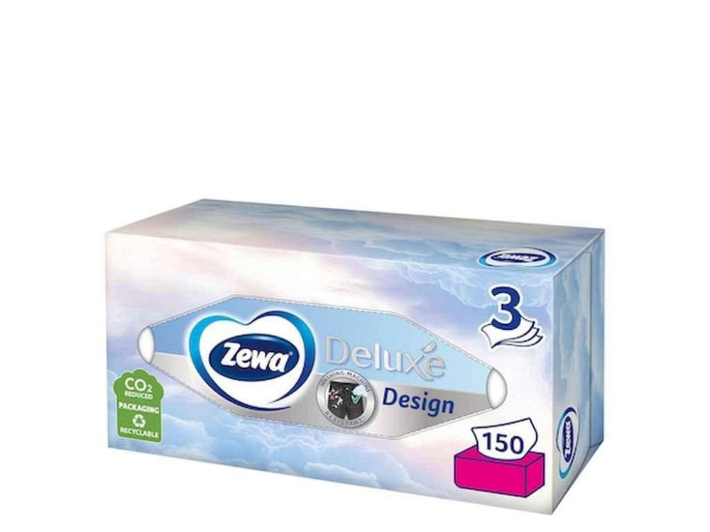 Серветки косметичні 150шт Deluxe ТМ ZEWA Київ - фото 1