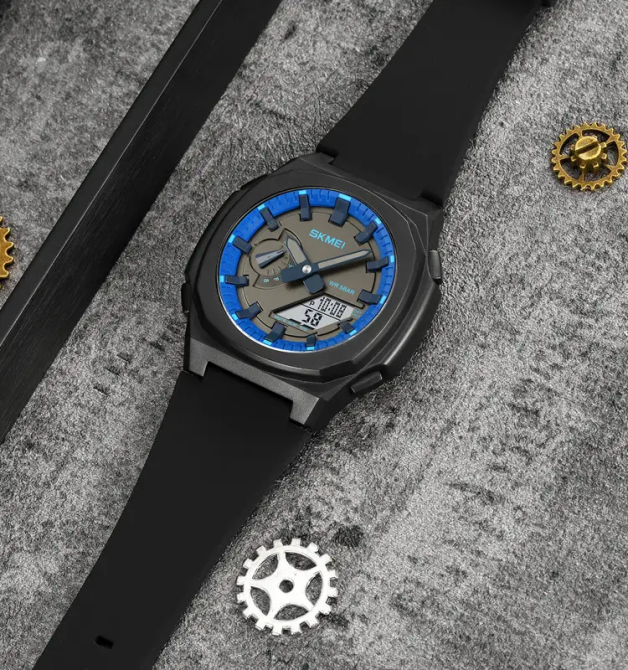 Часы мужские наручные Skmei 2091 (Черный/Синий/Белый) Винница - изображение 4