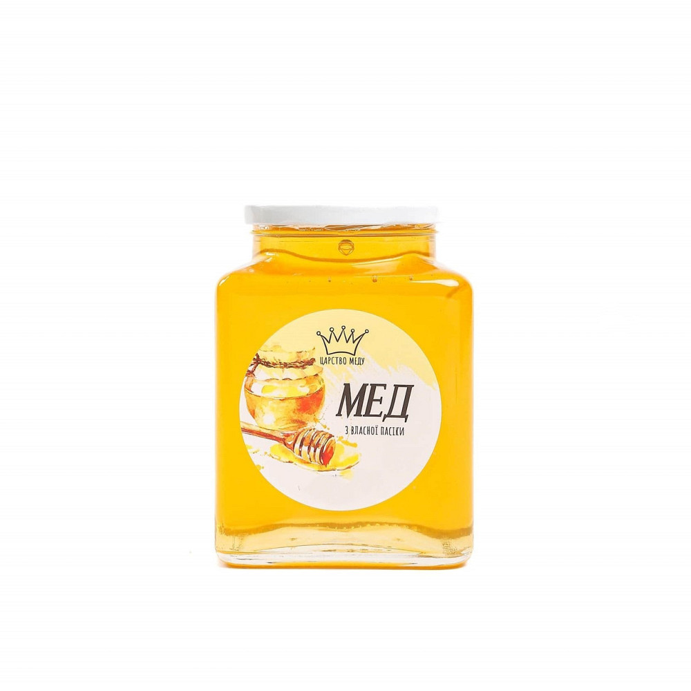 Акацієвий мед з власної пасіки у скляній банці об'ємом 1 літр Одеса - фото 2