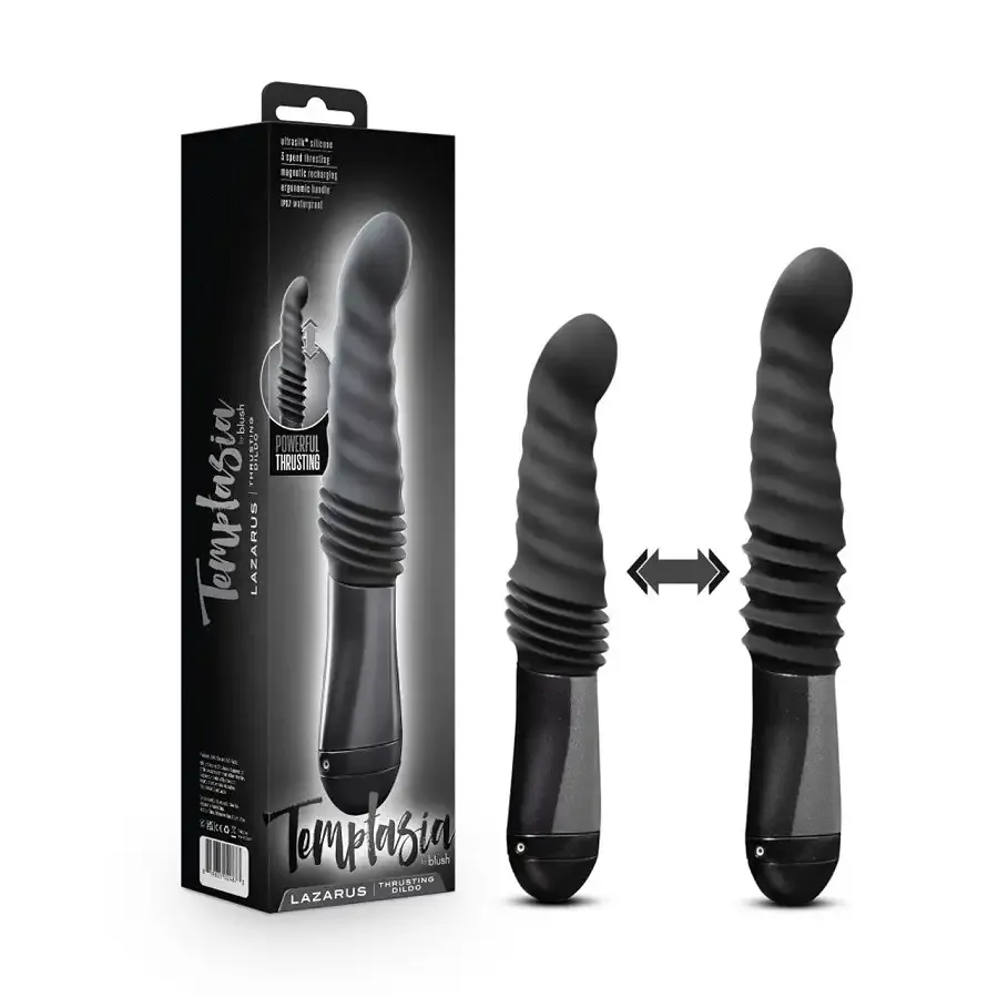 Пульсатор Temptasia by Blush - Lazarus Thrusting Dildo - Black Львів - фото 7