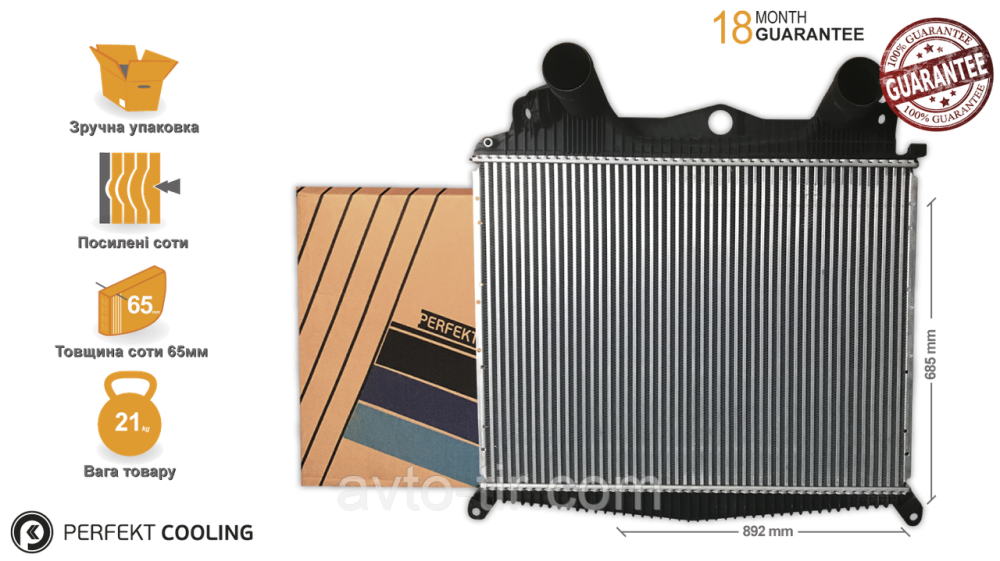 Интеркулер MAN TGA 81061300156 81061300166 81061300170 81061300175 81061300215 81061309175 Луцк - изображение 1