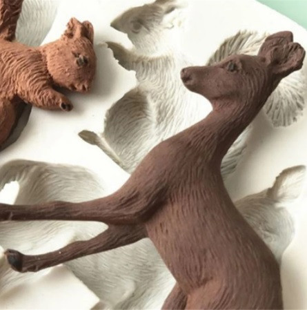 Молд силиконовый Животные 90 на 93 мм серый Киев - изображение 5