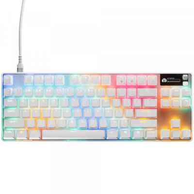 Клавиатура SteelSeries Apex Pro TKL Gen 3 HyperMagnetic OmniPoint 3.0 OLED USB UA White (64898) Винница