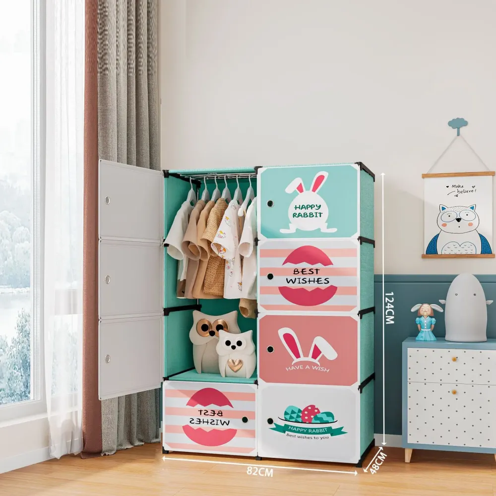 Детский шкаф мини-компактный-портативный-модульный 4 полки Closet AND LY-1047 Коломия - фото 4