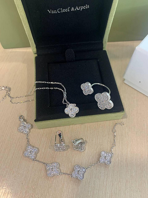 Ван Кліф комплект прикрас / Van Cleef підвіска, кільце, сережки, браслет Одеса - фото 2