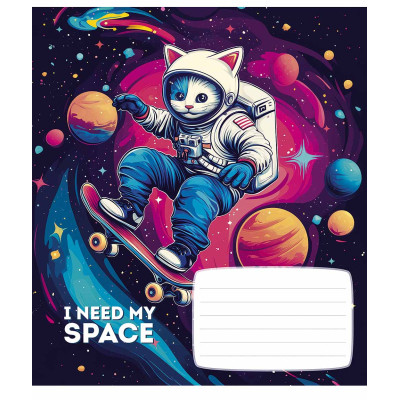 Тетрадь Школярик I need my space 12 листов клетка (012-3496K) Винница - изображение 4