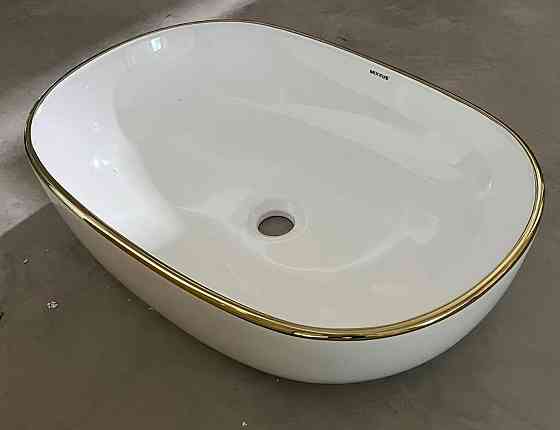 Раковина накладна Mixxus Premium ELLIPSE-0105 EDGE GOLD 600х400х150mm   ( MP6564 ) 31442 Харків