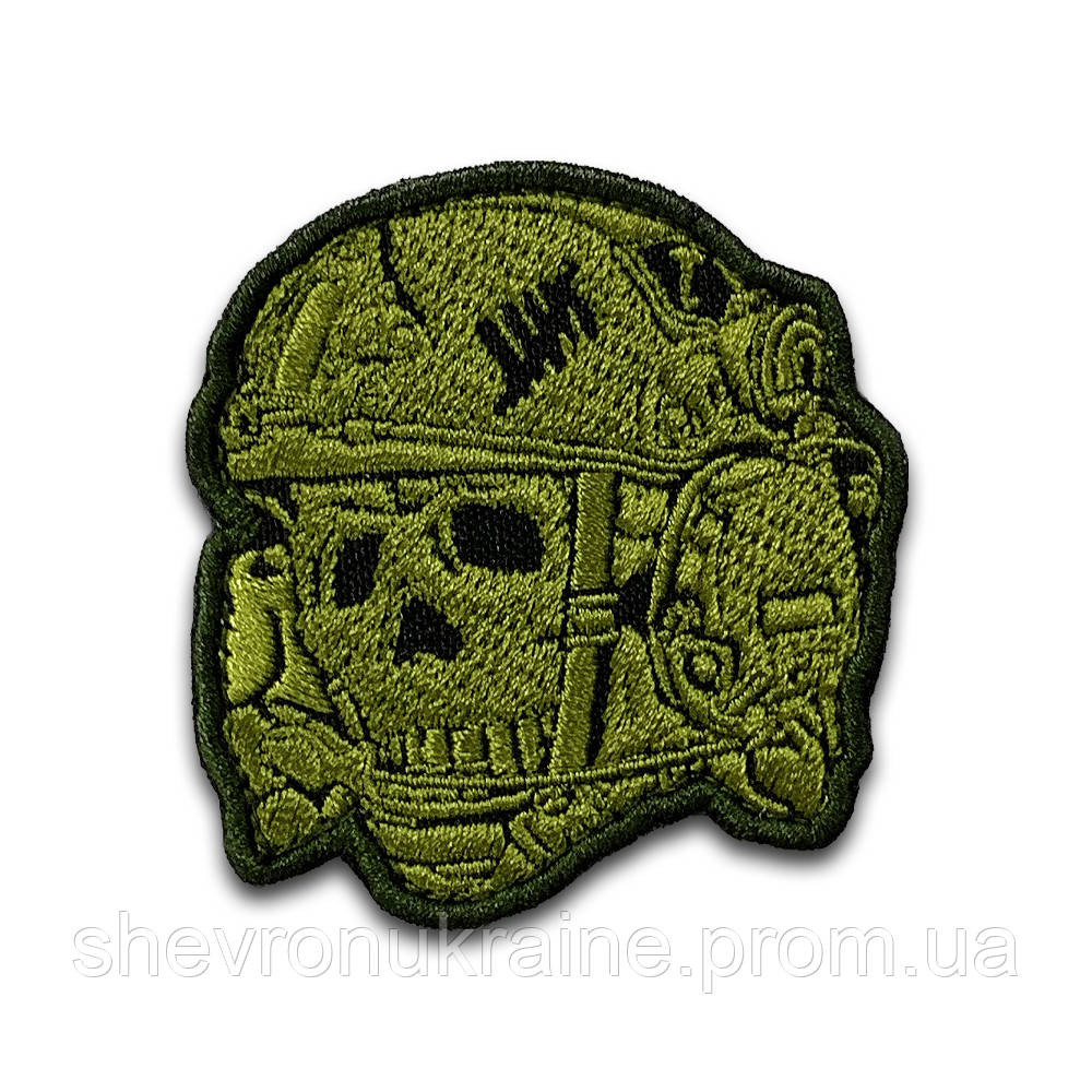 Шеврон Адамова голова (Форма контурная. На липучке) Размер 6x5.5см Киев - изображение 8