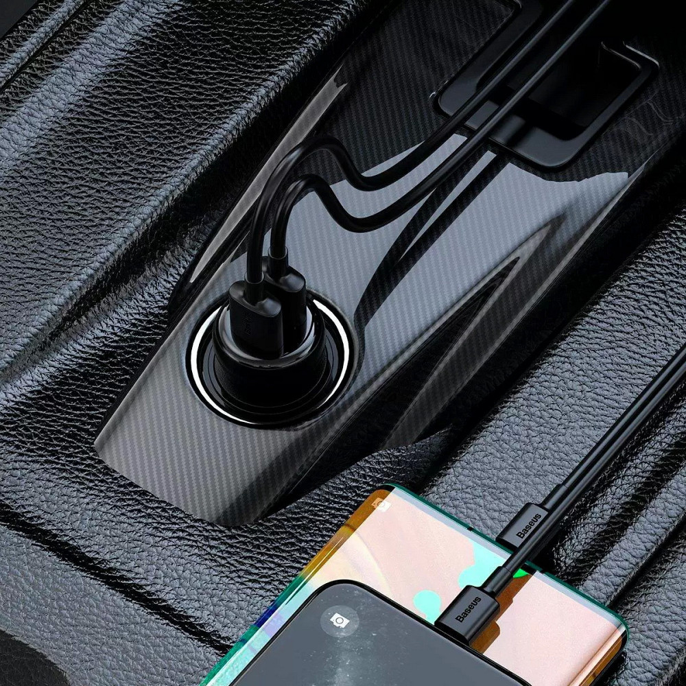 FM трансмиттер модулятор Baseus S-16 Bluetooth FM Launcher 2 USB CCTM-E01 (Черный) Николаев - изображение 7