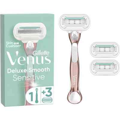 Бритва Gillette Venus Extra Smooth Sensitive RoseGold с 3 сменными картриджами (7702018609994) Винница