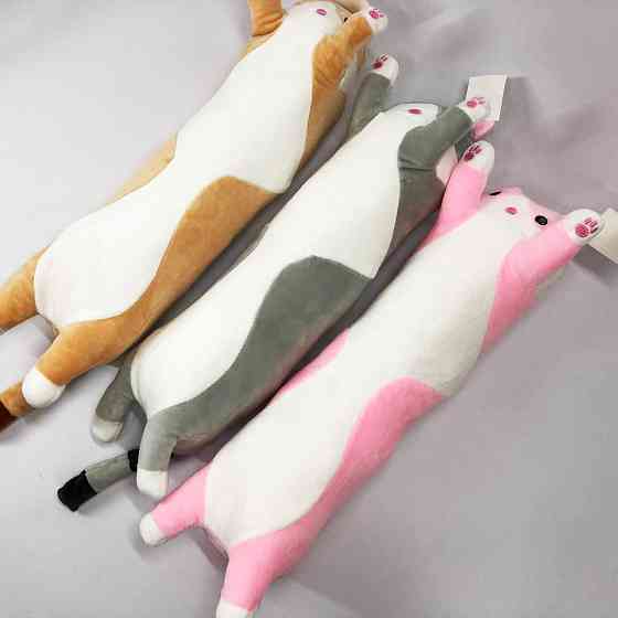 Кот обнимусь мягкий 50 см, Кот-подушка подарок для девушки, Игрушка антистресс котик XG-76 Львов