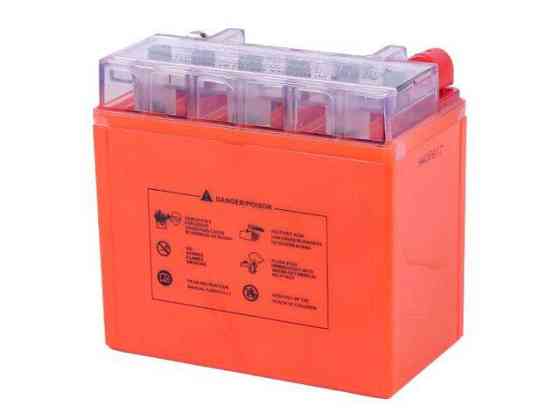Аккумулятор 7АH-12N7-4B гелевый мотоцикл 137*77*124mm оранжевый Мукачево