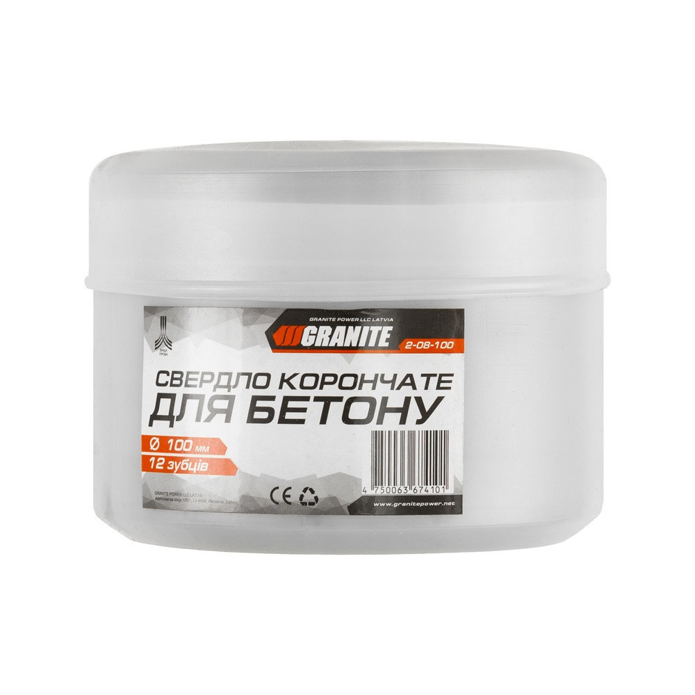 Свердло корончате для бетону GRANITE 100 мм 12 зубців 2-08-100 Ровно - изображение 2