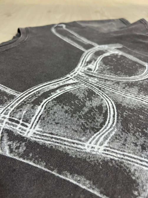 Футболка женская A-N 2732 вареная короткая широкая рисунок корсет бра, серый, one size Киев - изображение 5