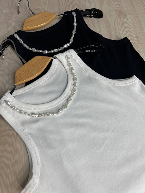 Майка жіноча A-N 26062 з перлинним намистом, чорний, one size Київ - фото 7